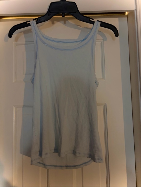 Tops - Y2K Soft Ribbed Scoop Neck Hem Tank Top - Size Medium